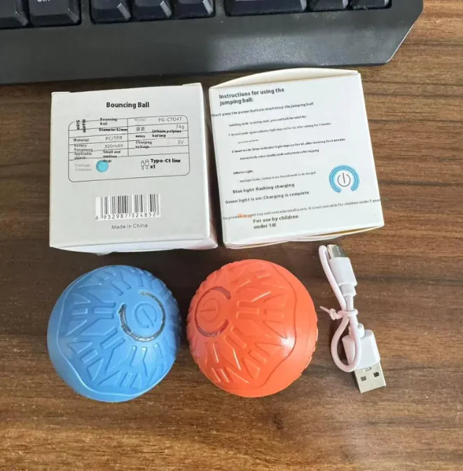 Pets Electric Jumping Ball Automatic Dog-teasing Luminous Pet Products Pets Dogs Training Products Ball Toys For Dogs Resistance - Johns Pet Store