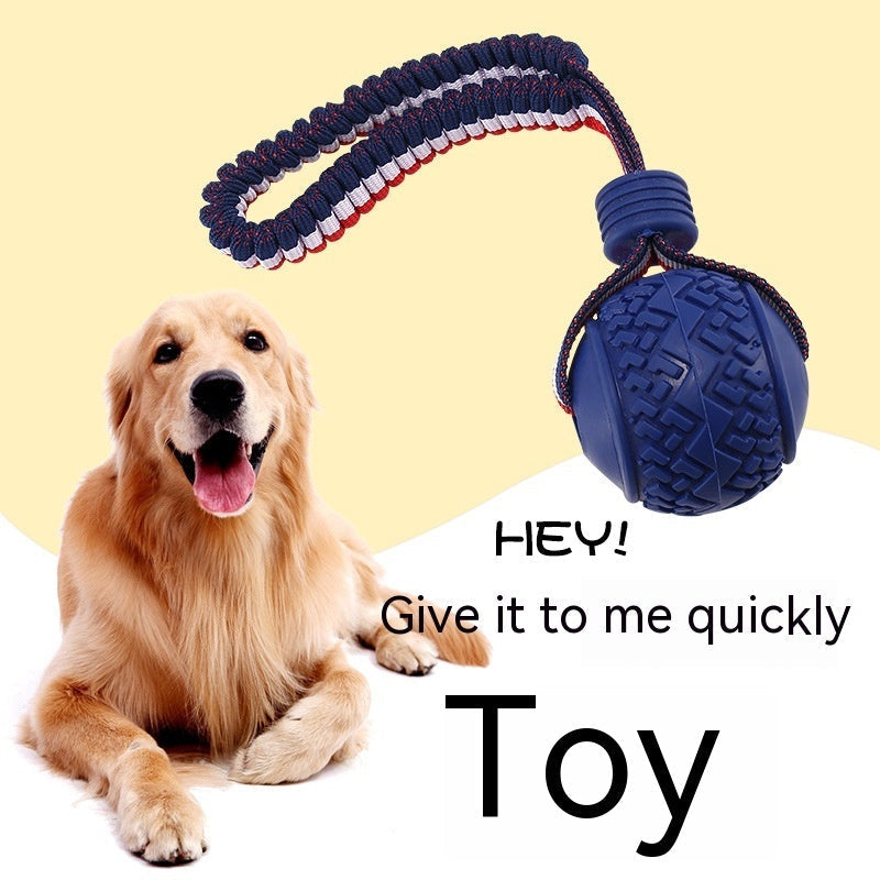 Dog Toy Ball Interactive Teether With Rope - Johns Pet Store