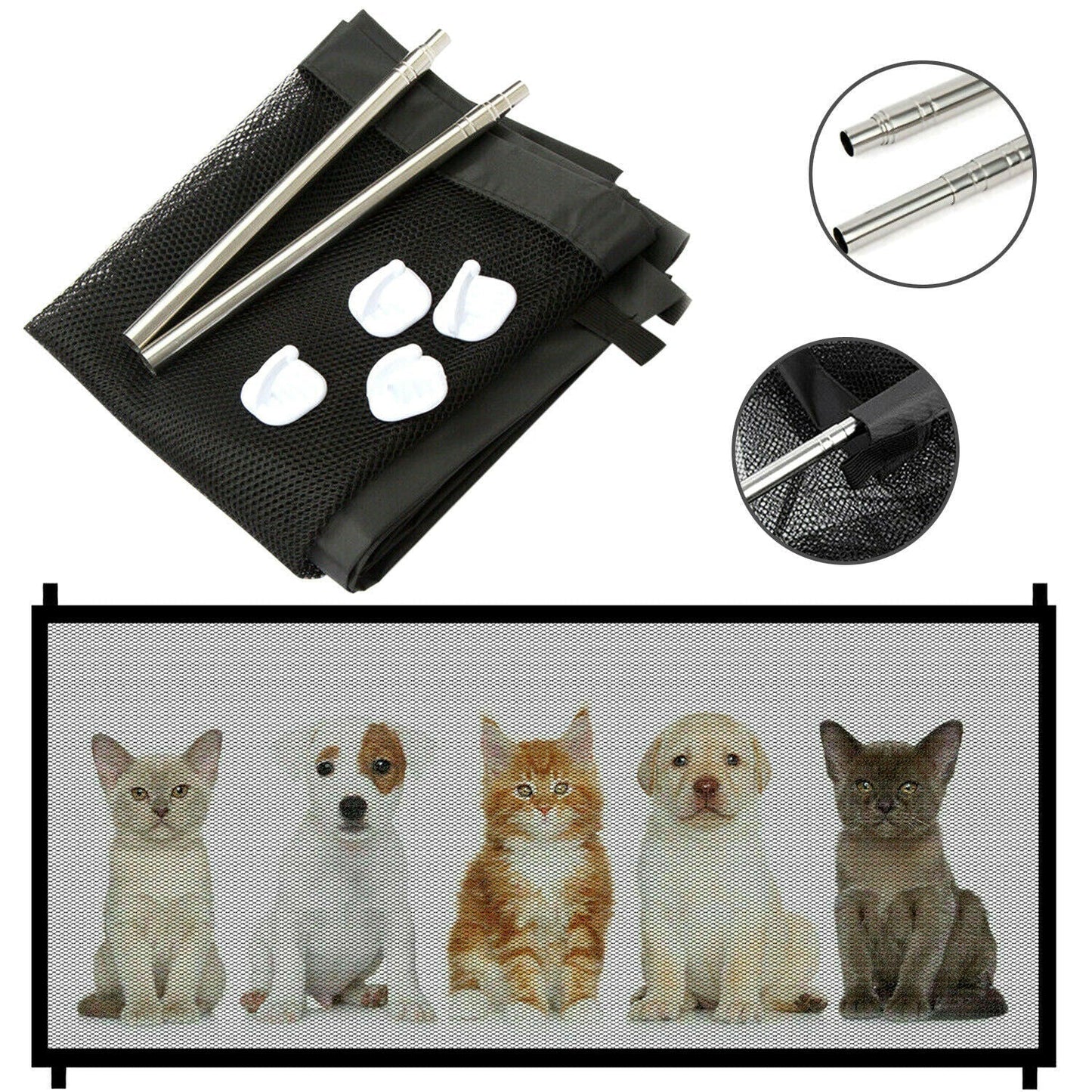 Pets Baby Safety Gate Mesh Doors - Johns Pet Store