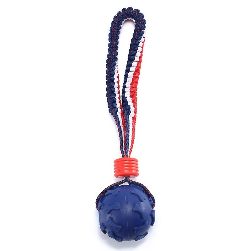 Dog Toy Ball Interactive Teether With Rope - Johns Pet Store