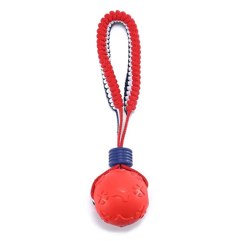 Dog Toy Ball Interactive Teether With Rope - Johns Pet Store