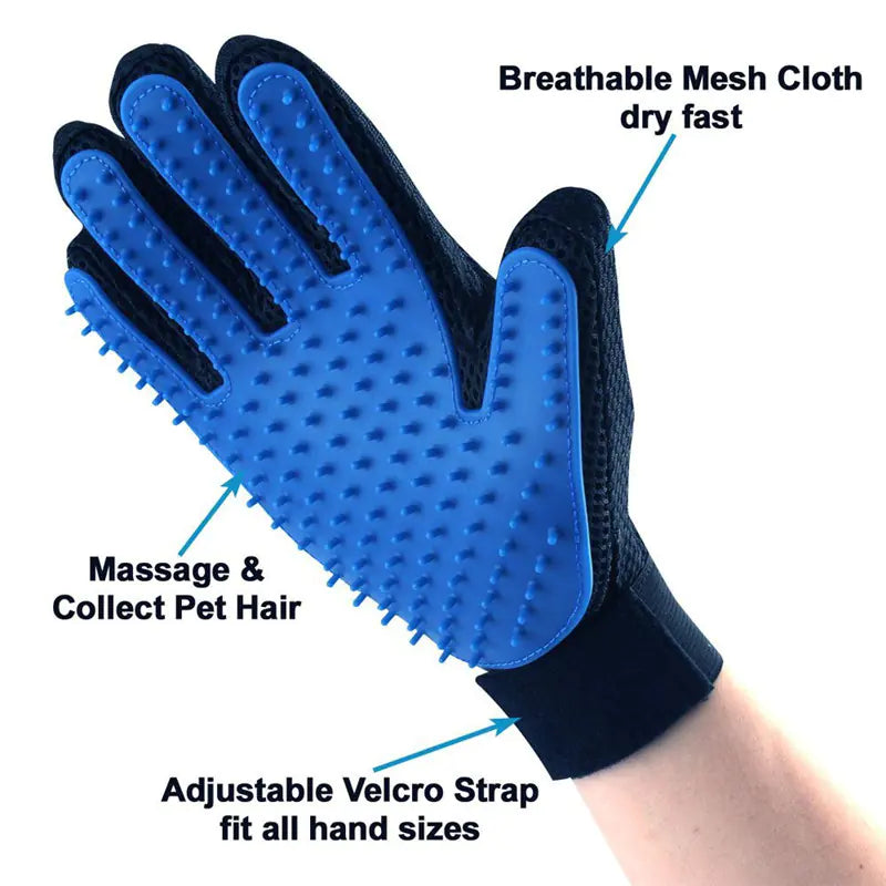 Fashionable Rubber Bath Brush for Pets - Silicone Grooming Glove - Johns Pet Store