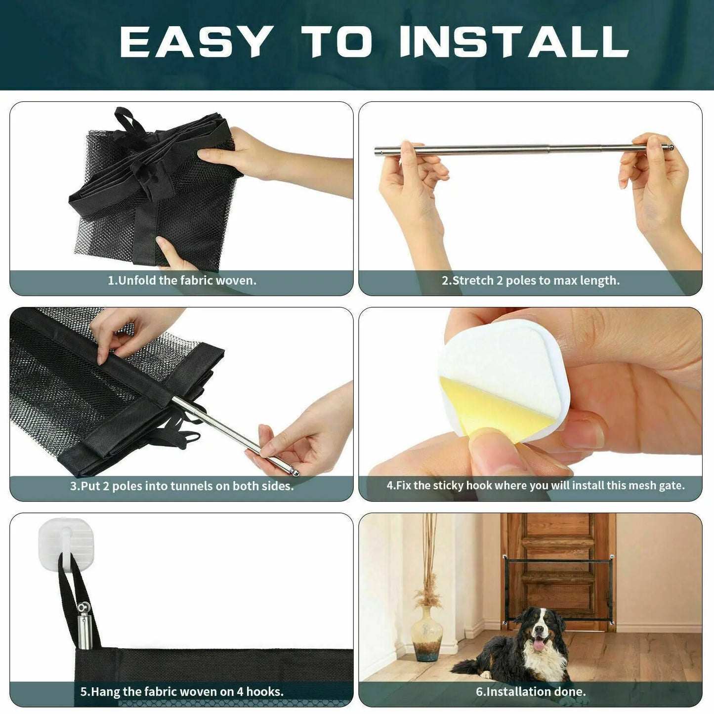 Pets Baby Safety Gate Mesh Doors - Johns Pet Store