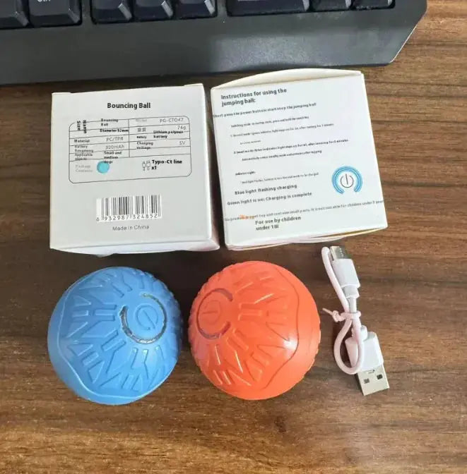 Pets Electric Jumping Ball Automatic Dog-teasing Luminous Pet Products Pets Dogs Training Products Ball Toys For Dogs Resistance - Johns Pet Store