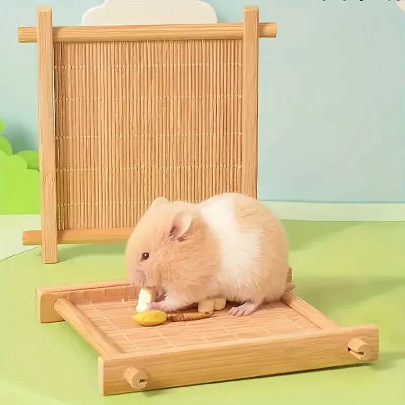 Wear-Resistant Bamboo Mat for Hamsters and Small Pets - Johns Pet Store