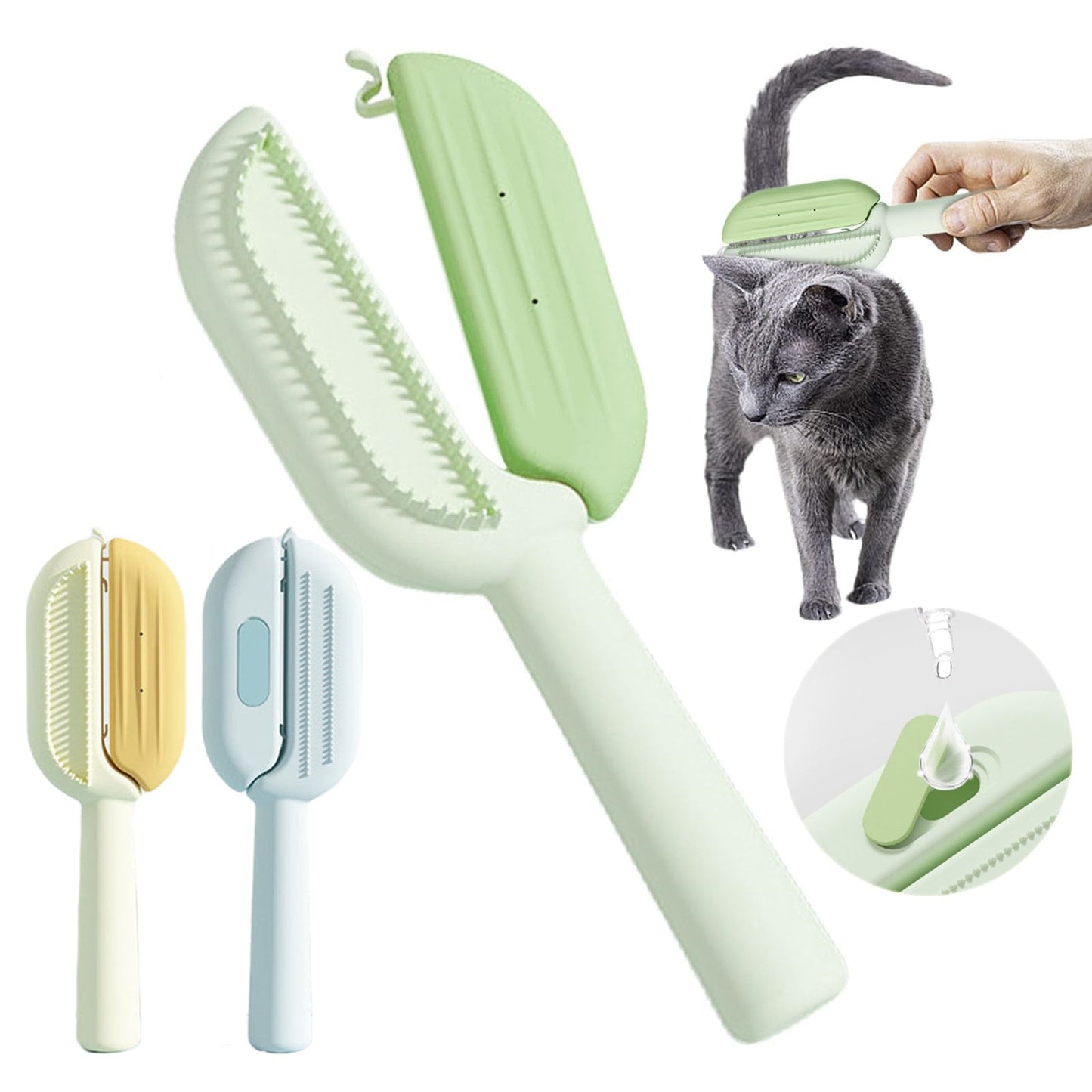 3 In 1 Self-Cleaning Massage Combs - Johns Pet Store
