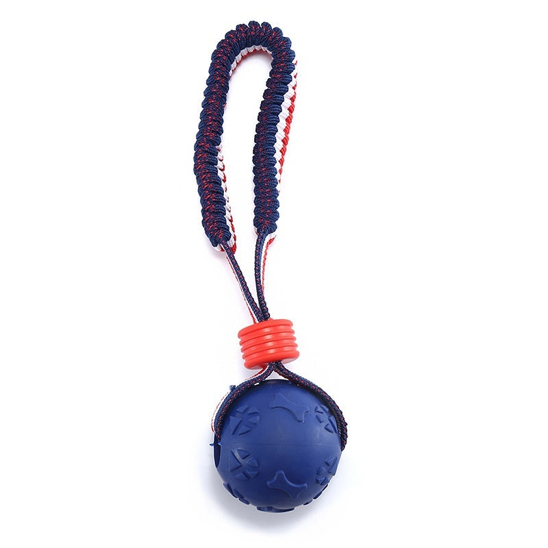 Dog Toy Ball Interactive Teether With Rope - Johns Pet Store