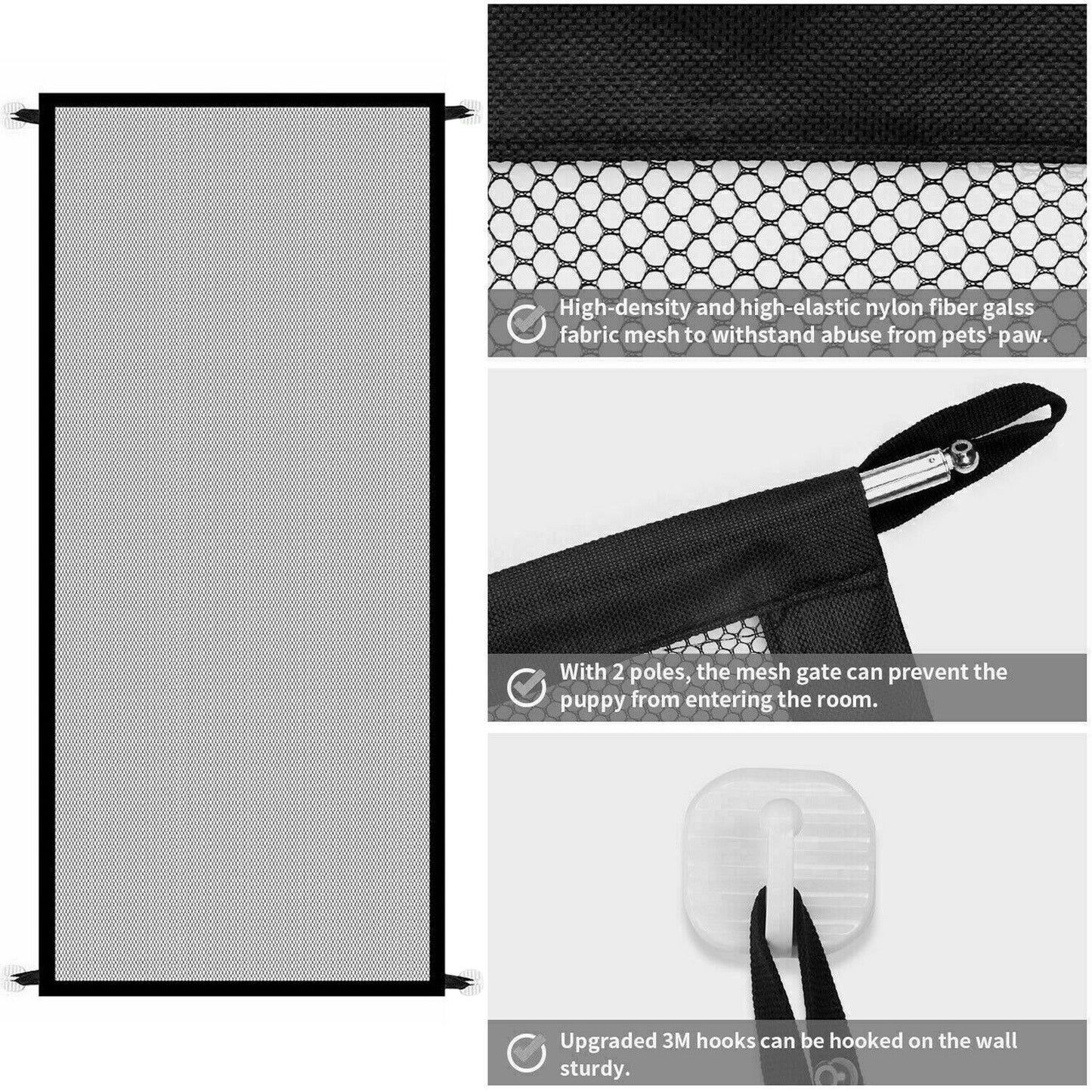 Pets Baby Safety Gate Mesh Doors - Johns Pet Store