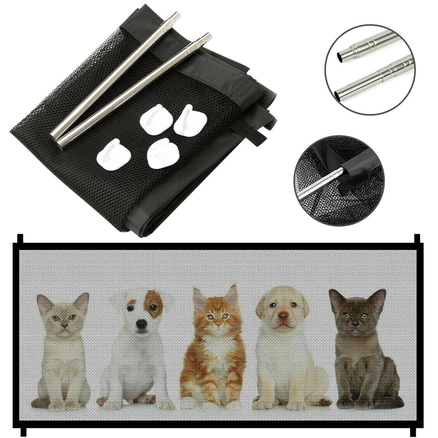 Pets Baby Safety Gate Mesh Doors - Johns Pet Store 