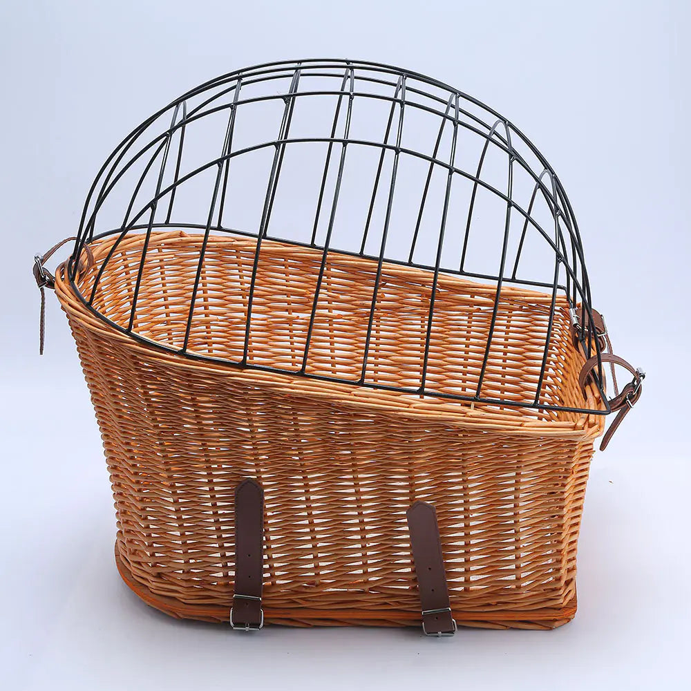 Rattan Bicycle Rear Basket for Pets - Johns Pet Store 