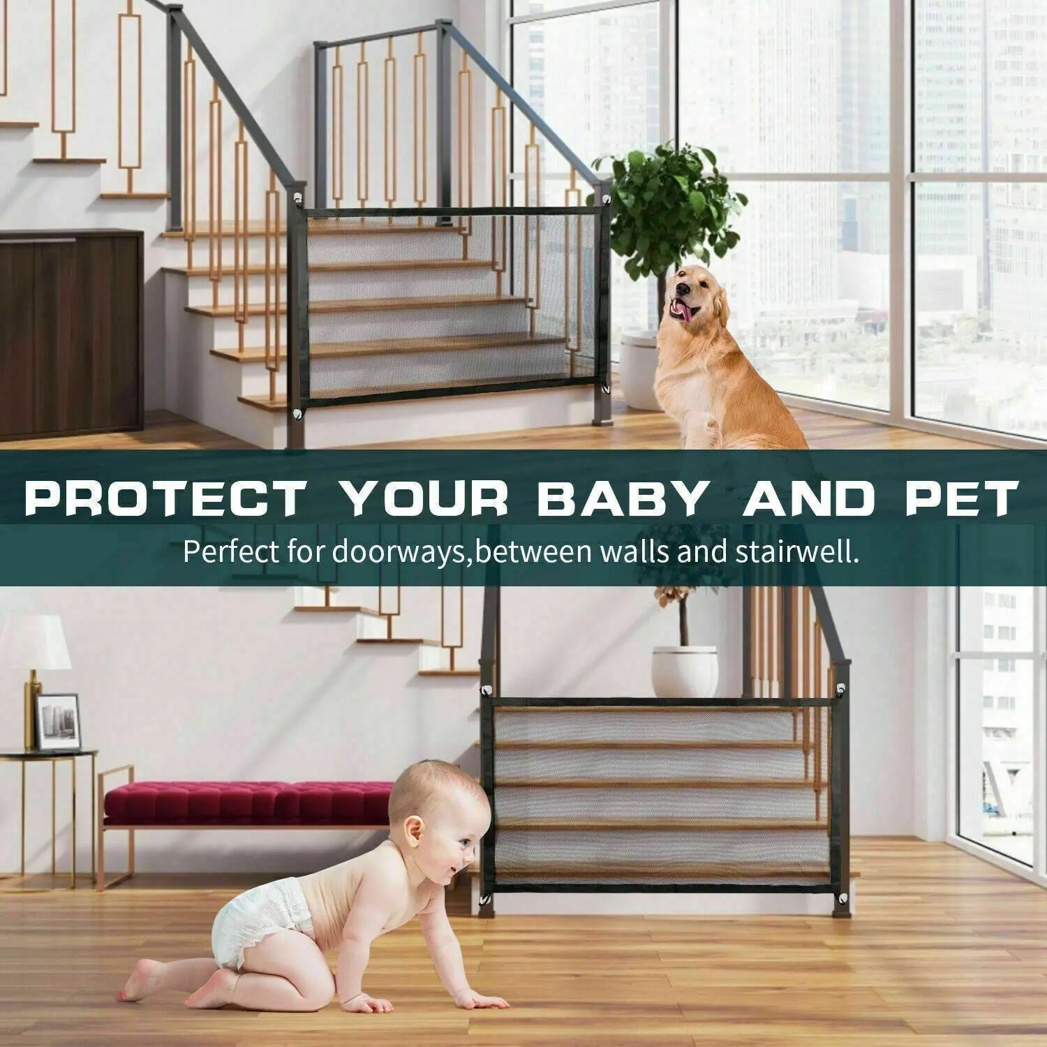 Pets Baby Safety Gate Mesh Doors - Johns Pet Store 