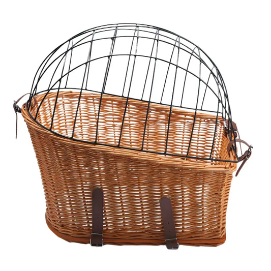 Rattan Bicycle Rear Basket for Pets - Johns Pet Store 