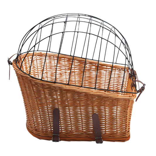 Rattan Bicycle Rear Basket for Pets - Johns Pet Store 